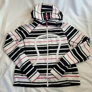 Lululemon Striped Full Zip Scuba Hoodie size 12